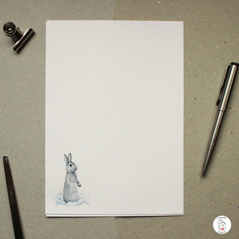 Rabbit Writing Paper Letter Writing Set Designed By Etsy