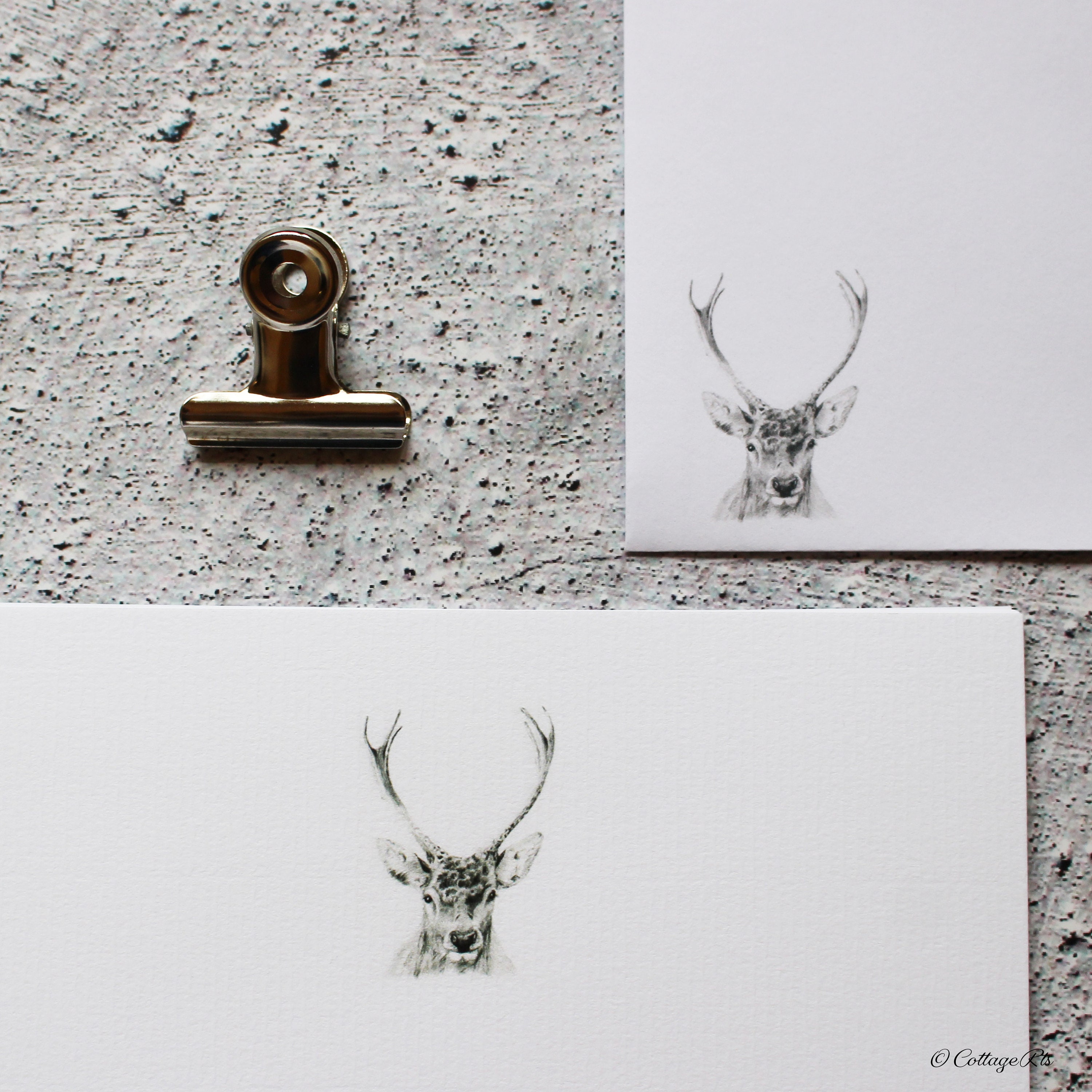 Stag Stationery Letter Writing Set Hand Designed by Cottagerts - Etsy UK