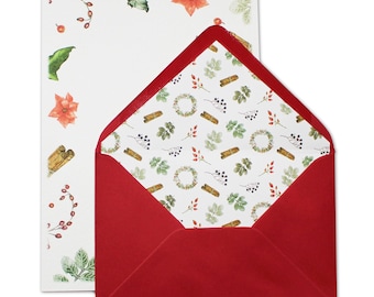 Christmas Letter Writing Paper and Envelope Set | Christmas Letter Set | Designed By CottageRts