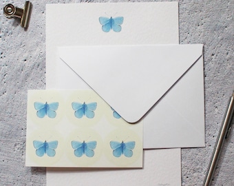 Butterfly Letter Writing Paper - Letter Writing Set - Stationery - A5 Sheets and  C6 Envelopes - Designed By CottageRts Lovely Gift