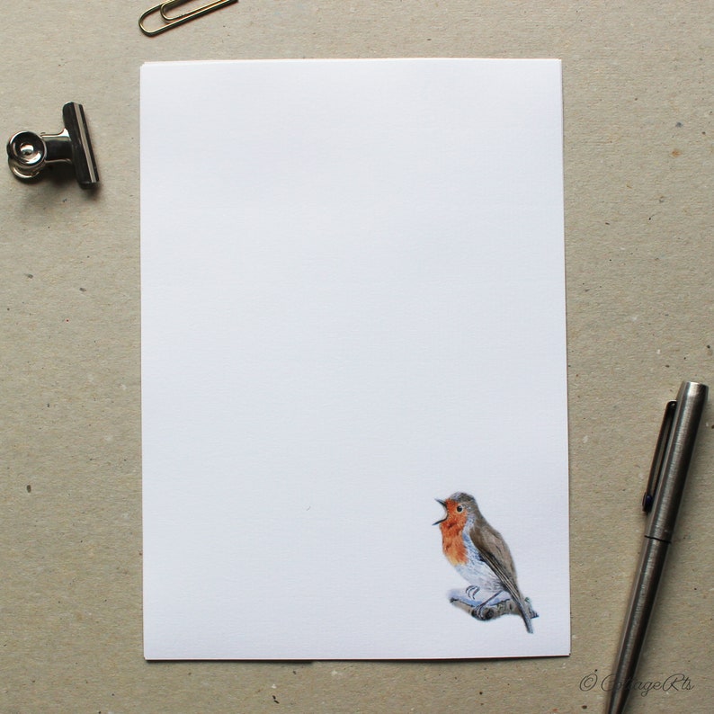 Robin Letter Writing Paper and Envelopes Stationery | Etsy