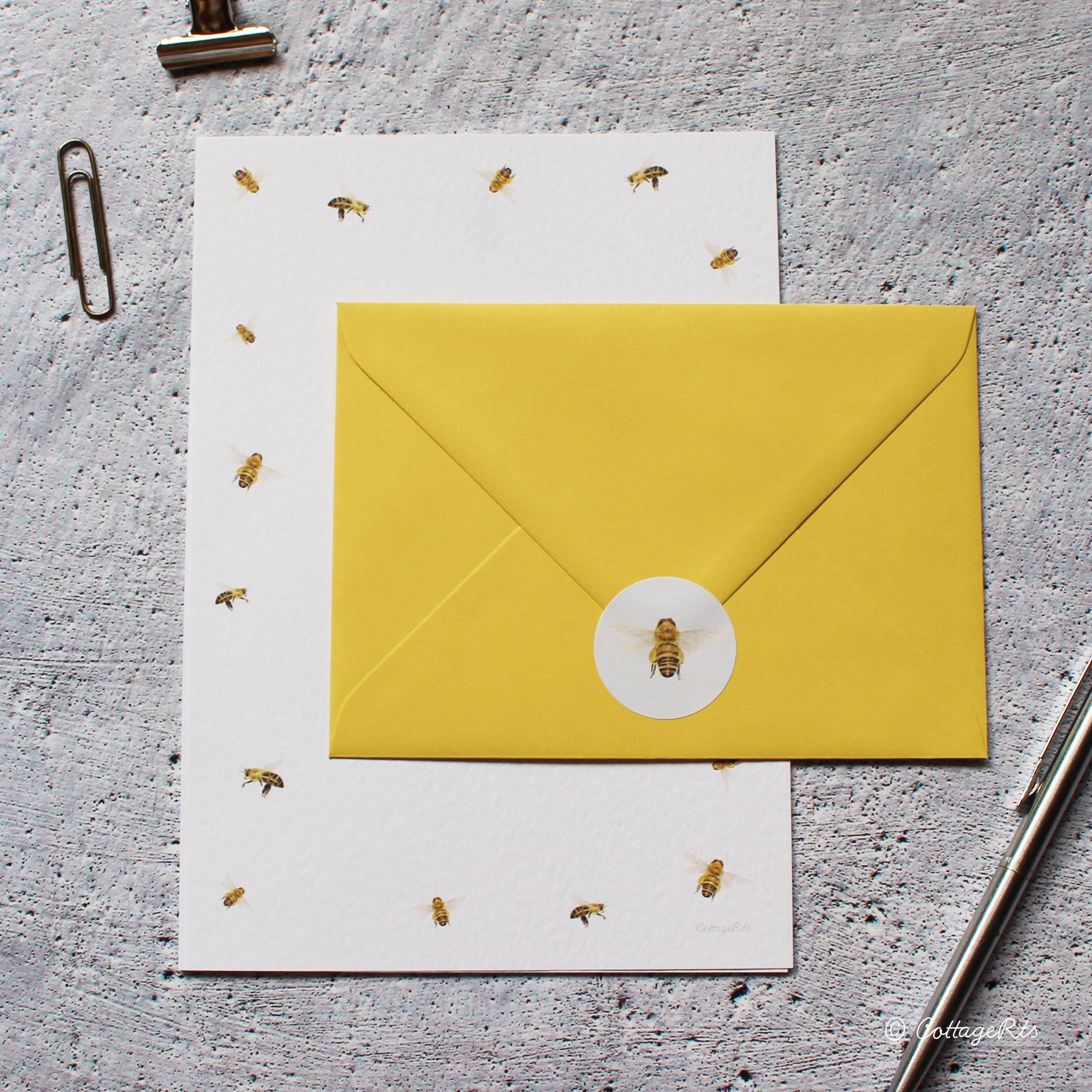 Bee Letter Racks Bee Swarm Letter Writing Paper - Honey Bee Stationery Set - Designed by ...
