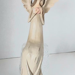 Vintage Resin Heart Angel