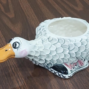 Vintage Ceramic Goose Planter
