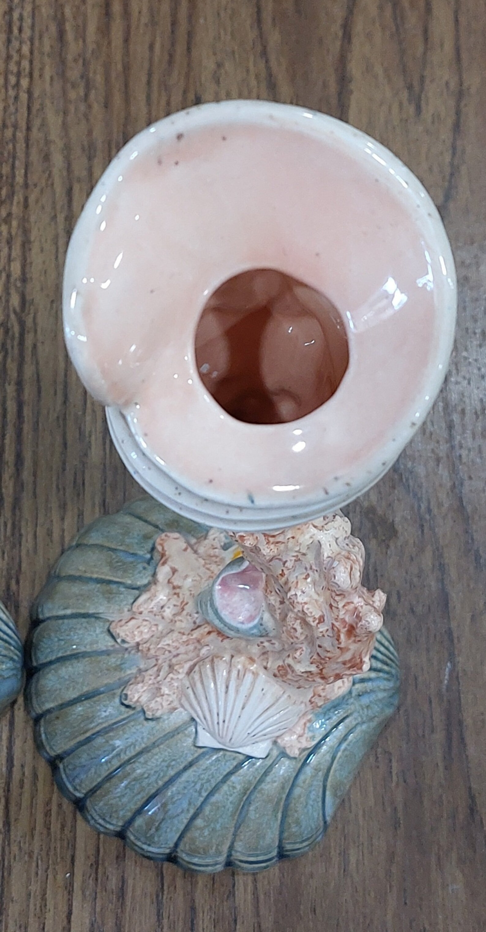Vintage Ceramic Shell Planter and 2 Candle Holders - Etsy