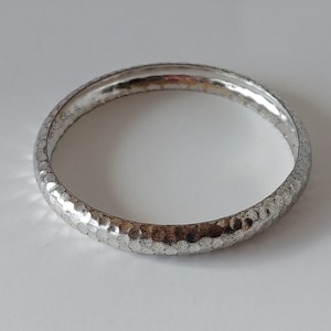 Small Silver Colored Metal Bangel Bracelet Accessory