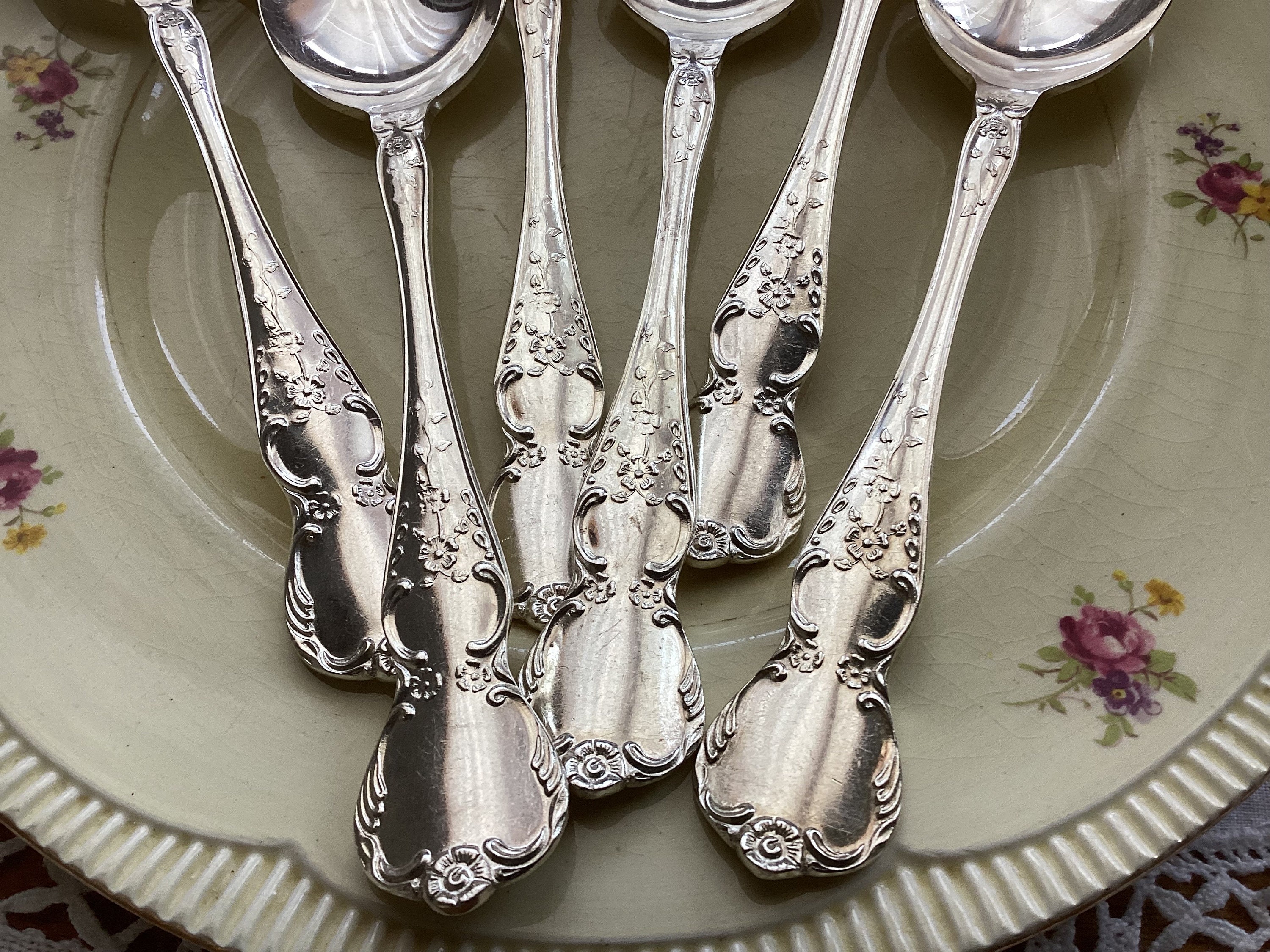 Vintage Rodd Camille Silver Spoons EPNS Cutlery 00696 Etsy Australia