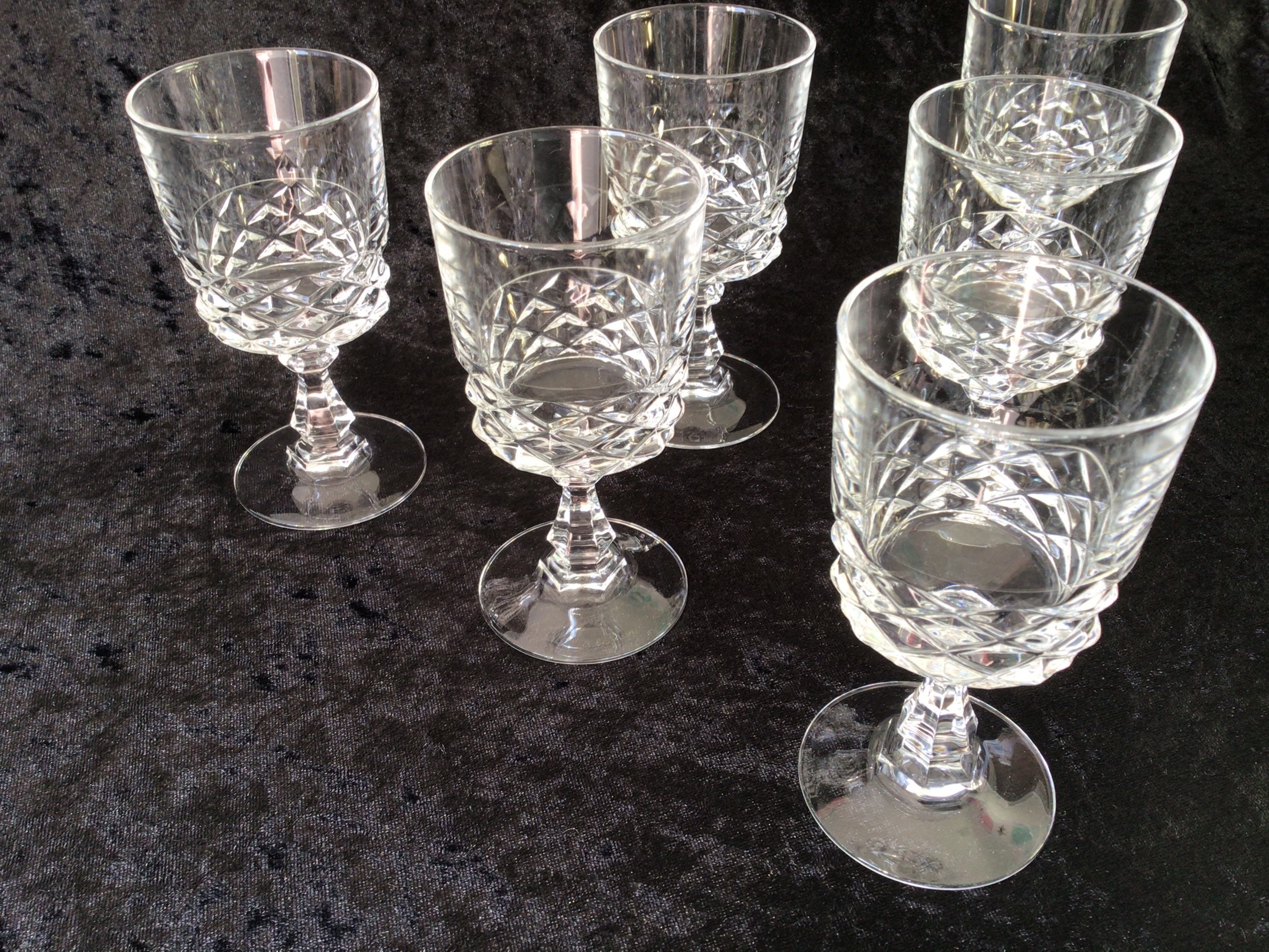 Vintage Crystal Wine Glasses Set of Six Original Box 1970's 00461 Etsy Australia