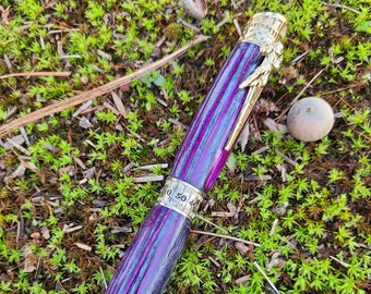 Bolígrafo giratorio de fútbol en oro de 24 quilates