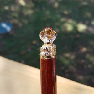 コブラ ローラーボールペン 24KT ゴールド パドックウッド製、ケース無料