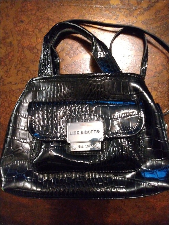 Vintage 1976 Liz Claiborne Top Handle Patent Leather … - Gem