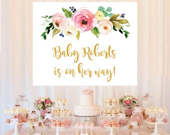 Girl Baby Shower Backdrop Etsy Girl Baby Shower Backdrop Etsy