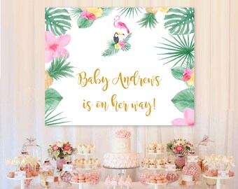 Tropical Baby Shower Decorations Girl Tropical Party Decor Etsy Tropical Baby Shower Decorations Girl Tropical Party Decor Etsy