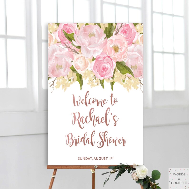 Bridal Shower Decorations Rose Gold Decor Image 0