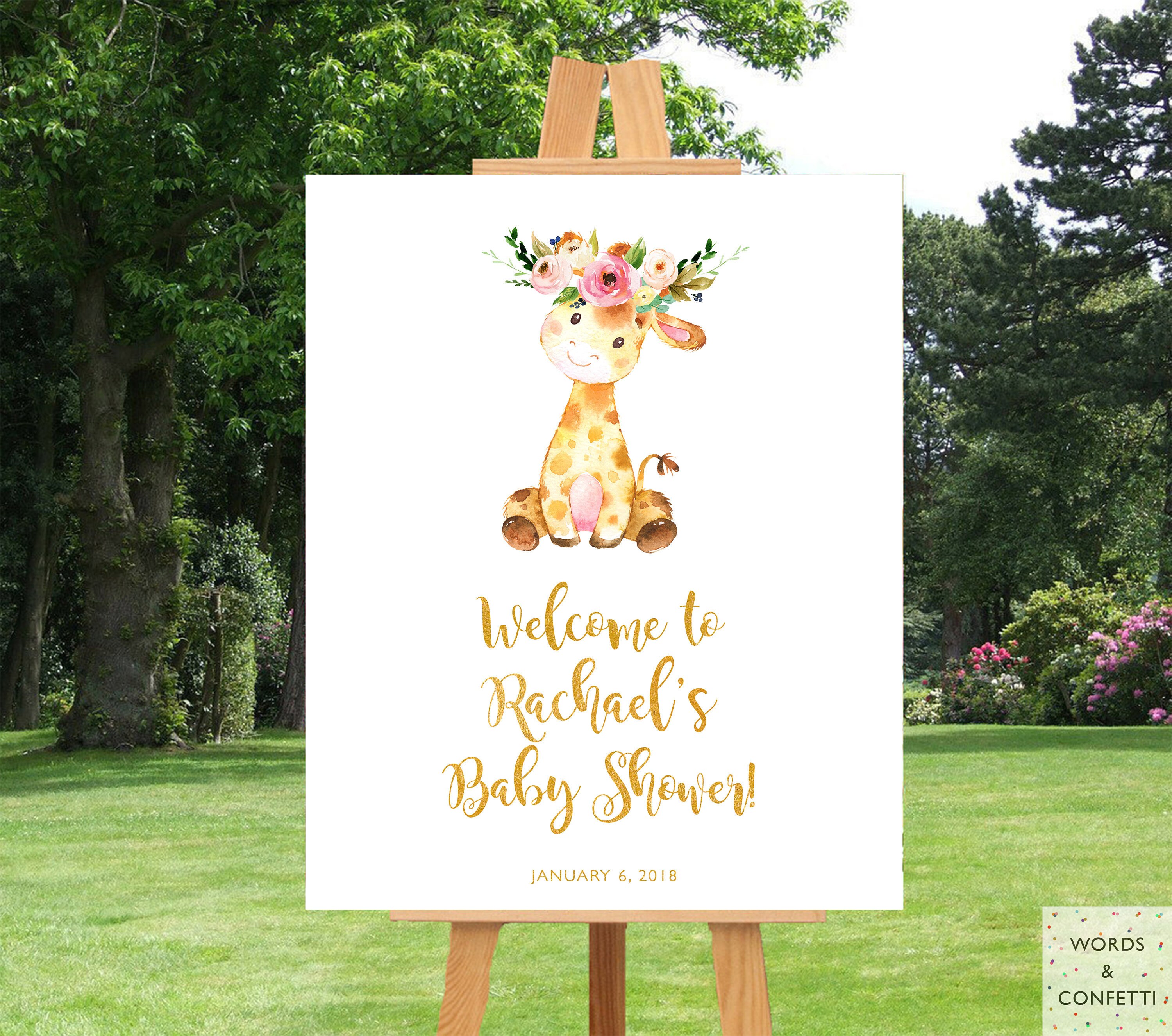 Giraffe Baby Shower Decorations Baby Shower Banner Wild | Etsy