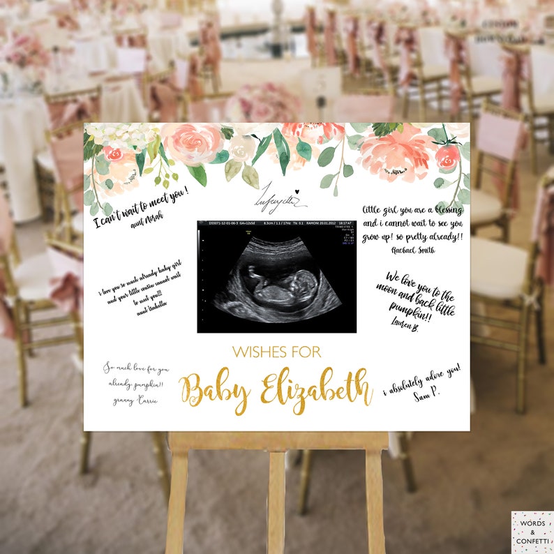 Baby Shower Guest Book Alternative Sign Ultrasound Etsy Baby Shower Guest Book Alternative Sign Ultrasound Etsy