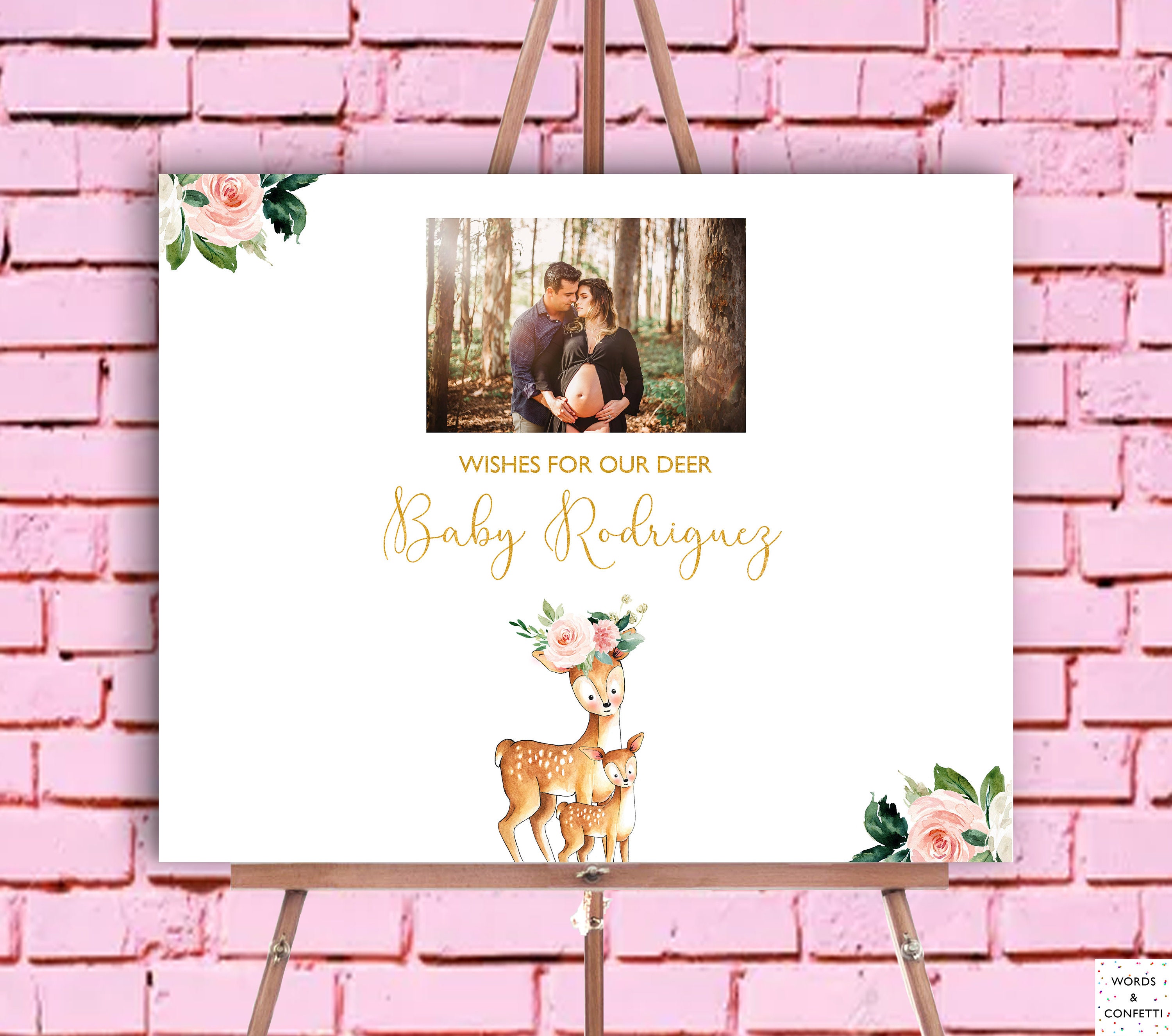 girl deer baby shower decorations