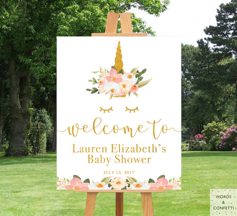 Baby Shower Decorations Girl Unicorns Baby Shower Banner Girl Etsy Baby Shower Decorations Girl Unicorns Baby Shower Banner Girl Etsy
