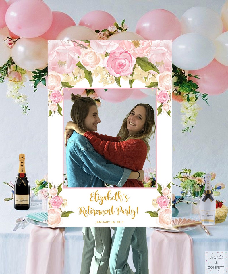 Retirement Party Decorations For Women Pink And Gold Etsy