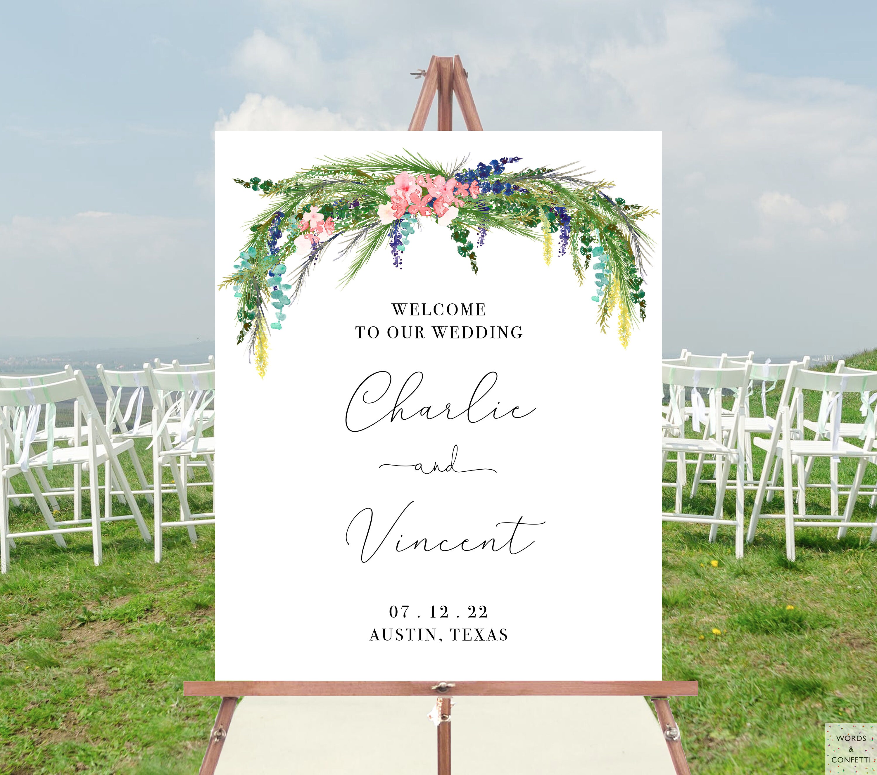 Wedding Signs Printable Gold Wedding Decorations Rustic Etsy