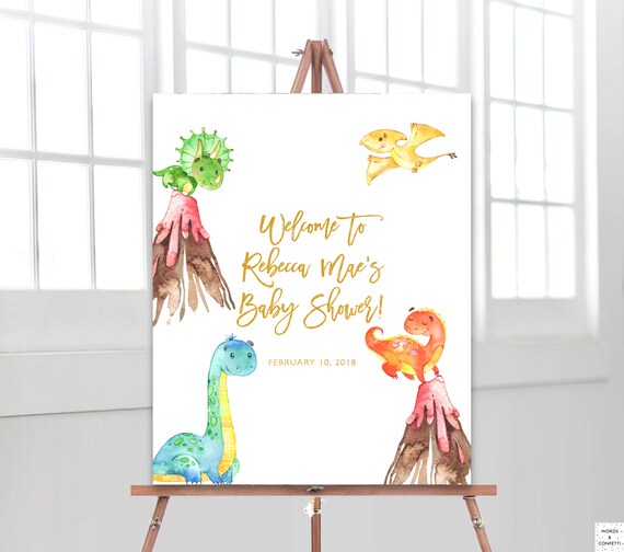 Baby Shower Decorations Boy Dinosaur Dinosaurs Baby Shower Etsy