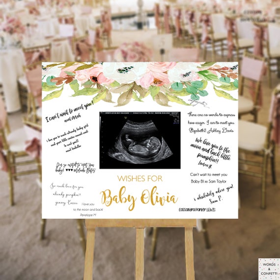 Baby Shower Guest Book Alternative Decorations Girl Ideas Decoration Ultrasound
