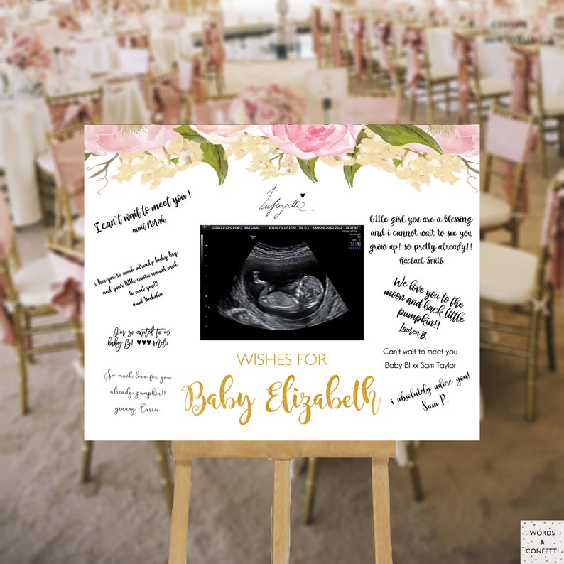 Baby Shower Guest Book Alternative Sign Printable Baby Etsy