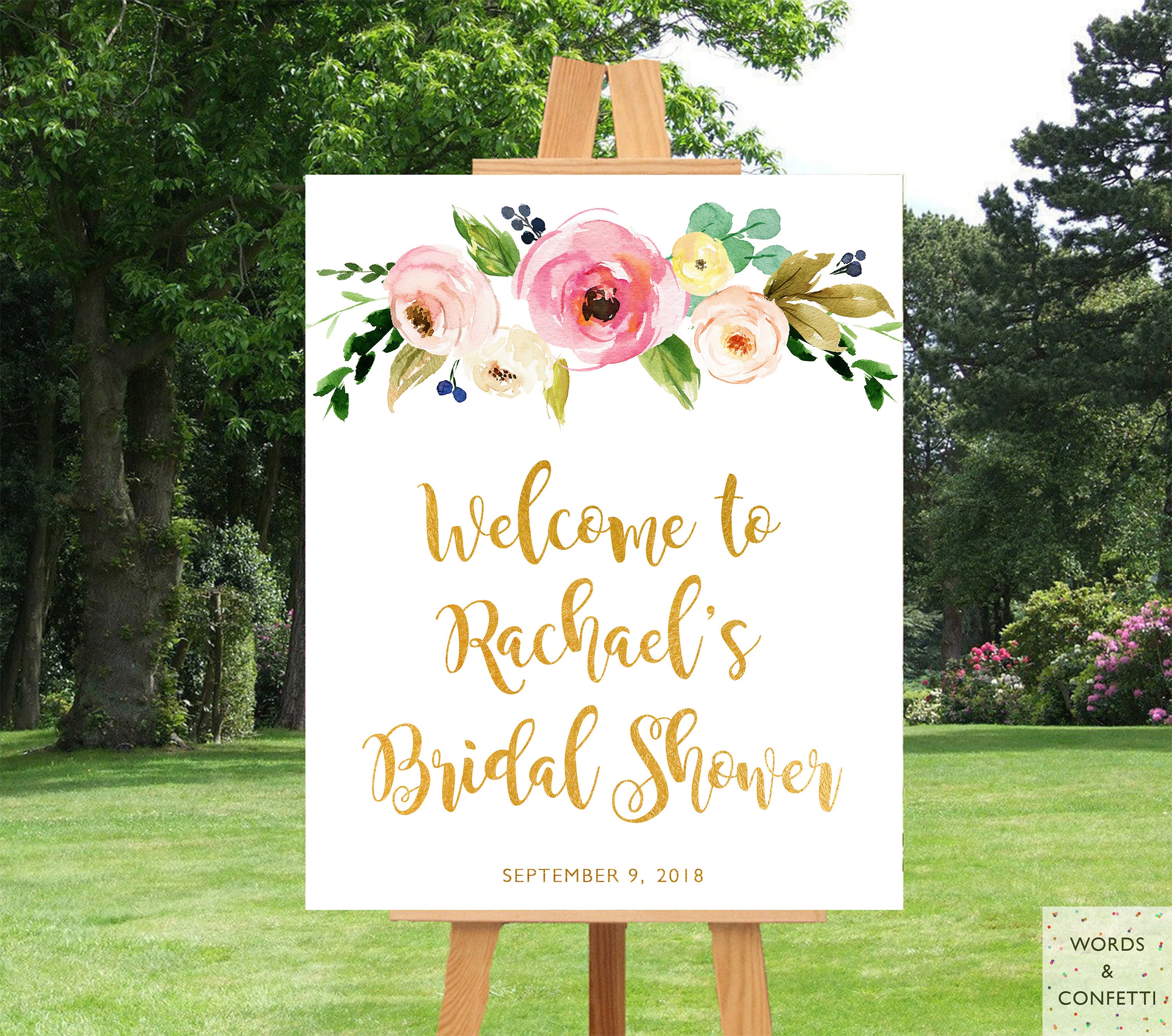 Floral Bridal Shower Decorations Bridal Shower Banner Etsy