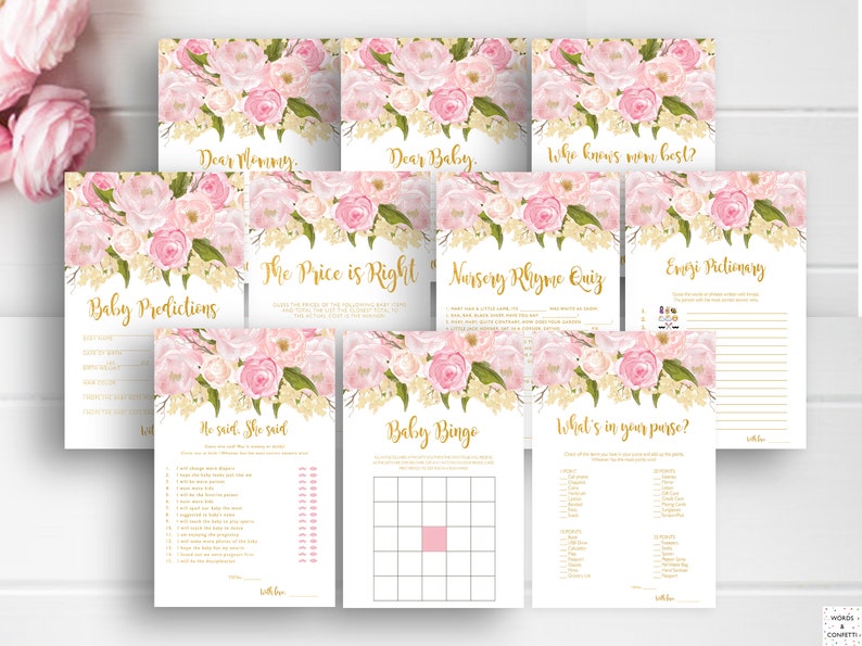 Baby Shower Games Printable Girl Baby Shower Games Girl Etsy Baby Shower Games Printable Girl Baby Shower Games Girl Etsy