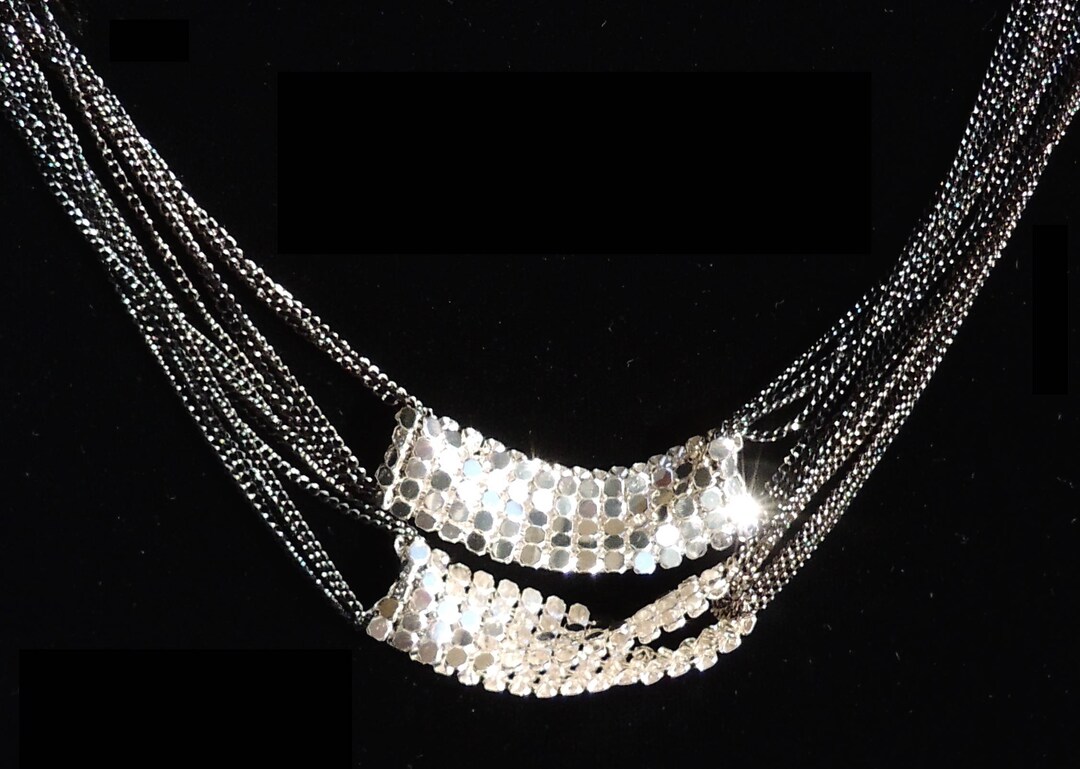 Mesh and Chainmail Multistrand Flapper Style Necklace Vintage 1980s - Etsy