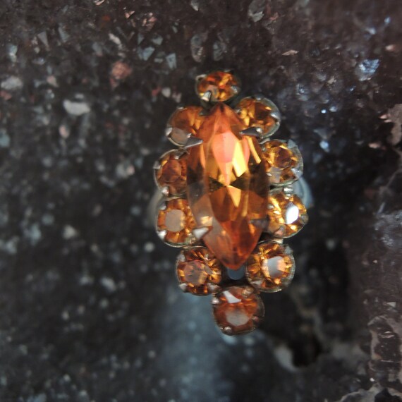 Vintage Juliana Style Statement Ring Adjustable S… - image 3