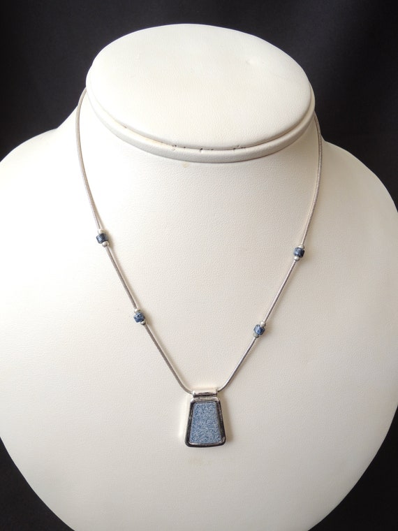 Blue Pendant Minimalist Necklace from Carolina Her