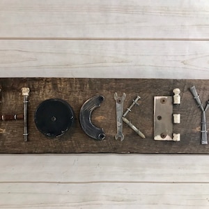 Hockey sign, hockey lovers, gifts for hockey players, hockey decorations, hockey decor on reclaimed wood with hockey puck