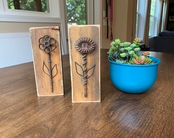 Custom Rustic steampunk reclaimed flower decorations. spring decorations. rustic spring decor, gifts for her, gifts for mom, teachers gifts