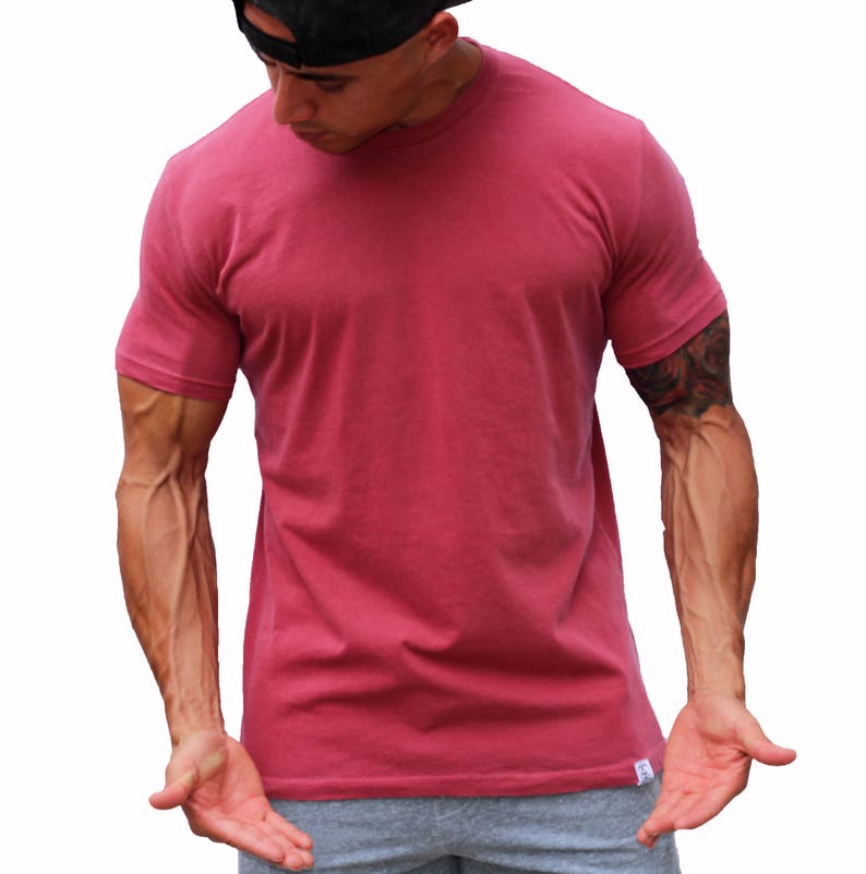 Mens Fitted Tees Dyed Fitted Tshirts Gym Fitted Tshirts Etsy