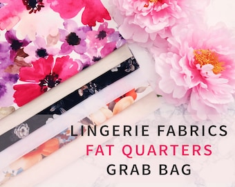 Lingerie Fabrics Fat Quarters Grab Bag Bundle - Perfect for  Lingerie Making Bra Making