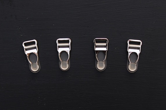 sets lingerie replacement sew on garter clips hook SILVER color METAL USA