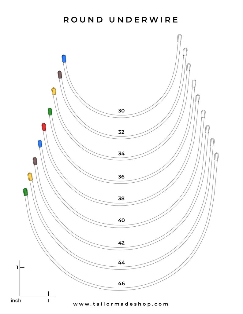 Round Underwire Available in Sizes 30-54 Perfect for Bra Making image 6
