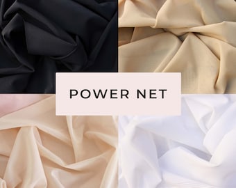 1/2 YD Power Net for Bra Making and Sportswear - AVAILABLE IN Black, White, Champagne Blush, and Ivory