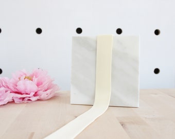 1 3/8" (35mm) Ivory Plush Wide Elastic - Perfect for Bralette or Bra Bands or Underwear Waistbands!