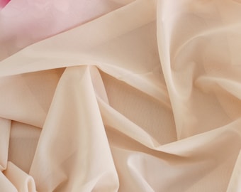 1/2 YD Champagne Blush Power Net for Bra Making and Sportswear - Specially custom dyed color!