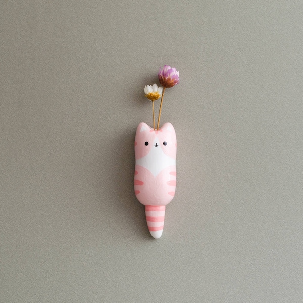 Pink Tinypod Kitty Handmade Magnetic Brooch