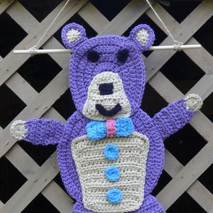 Haakpatroon babybeer: appliqué en muurhanger