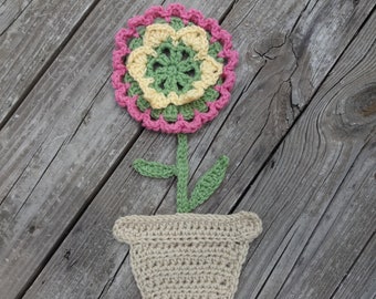 Flower in a Pot Crochet Pattern