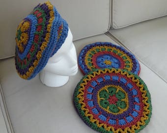 Twilight Mandala Beret Crochet Pattern