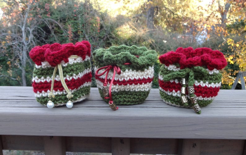 Small and Mini Gift Bags Crochet Pattern Etsy