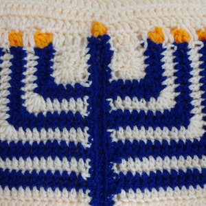 Hanukkah Menorah Pillow Crochet Pattern image 4