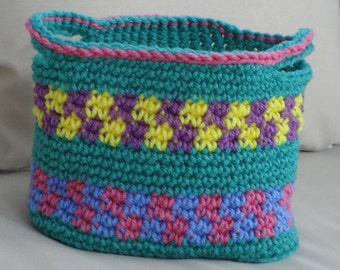 Checkerboard Basket Crochet Pattern