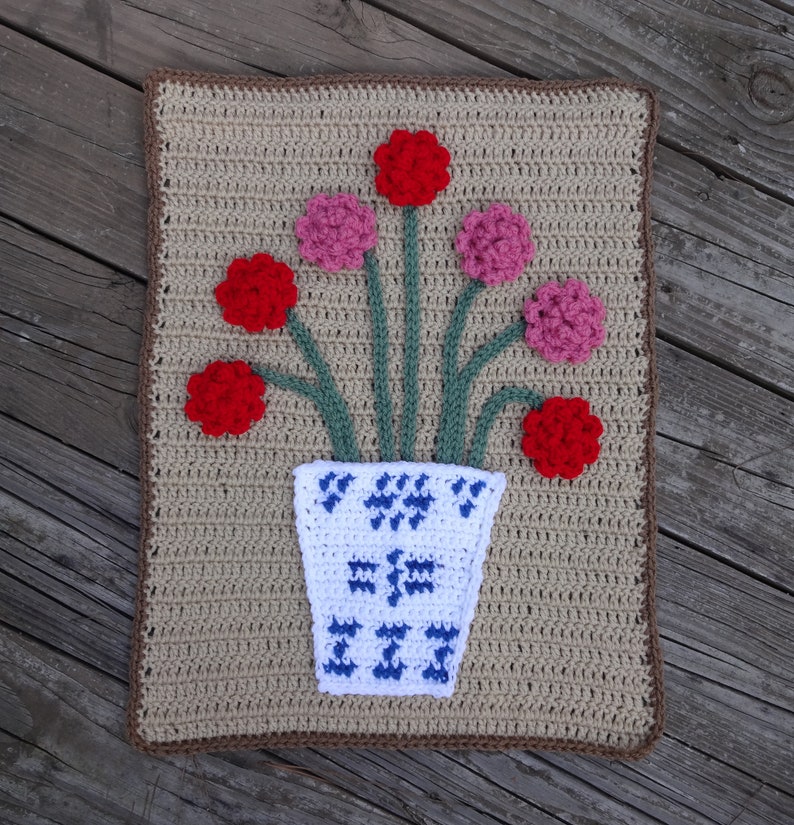 Flowers in a Vase Crochet Pattern Etsy