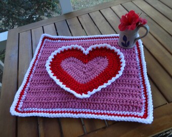 Heart of My Heart Placemat Crochet Pattern